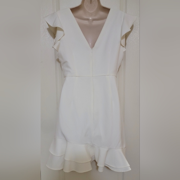 TCEC Cream Ruffle Sleeve Mini Dress - Picture 3 of 5